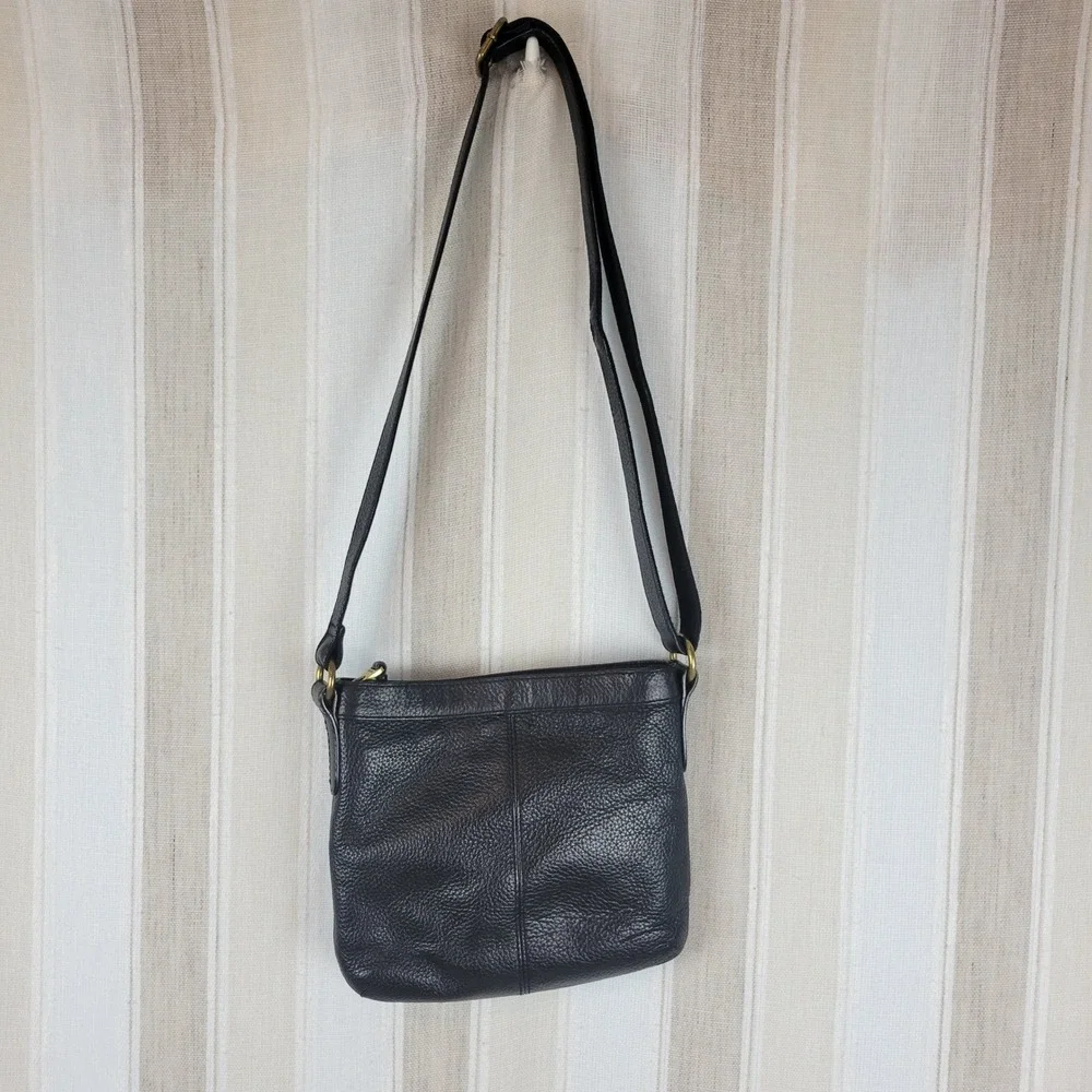 Vintage Fossil Leather Crossbody Bag and‎ Matching Wallet Black